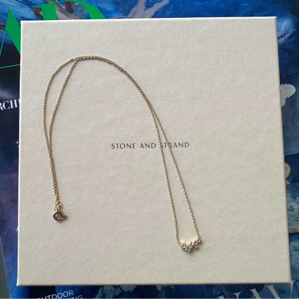 Stone and Strand Sapphire Shimmer Cluster Necklace